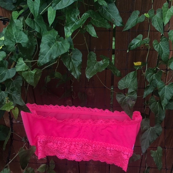 PINK Victoria's Secret Hot pink bandeau size small - Picture 4 of 5